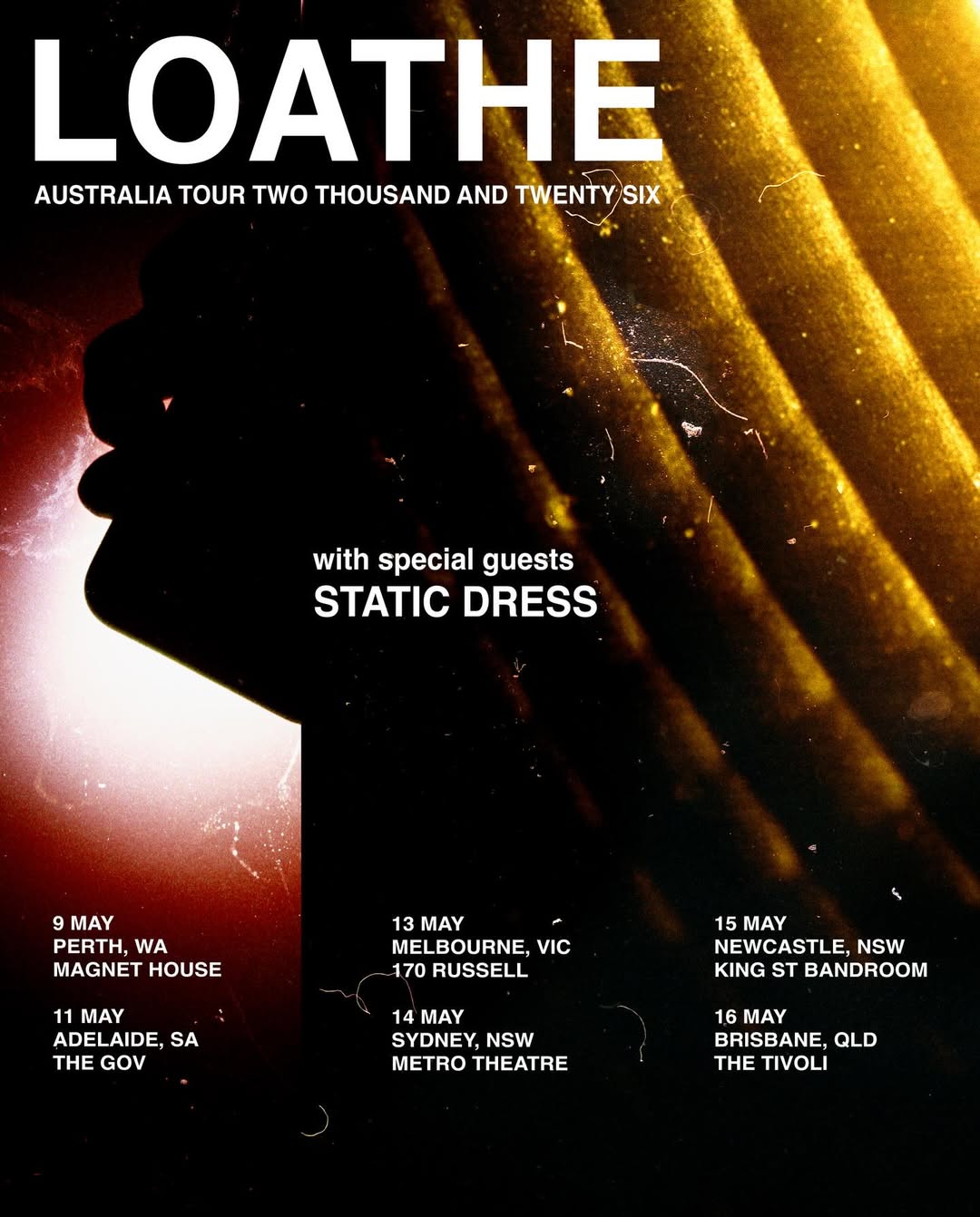 Static Dress The Sweat and Blood Tour Poster 2026